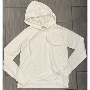 Athleta Pinnacle Criss Cross Hoodie White Size XS Activewear RN 54023